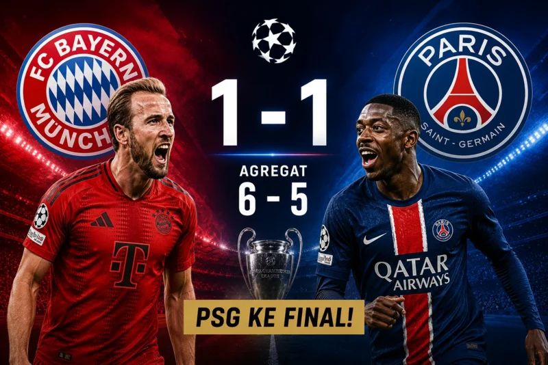 Bayern vs PSG 1-1 Les Parisiens ke Final dengan Agregat 6-5.webp